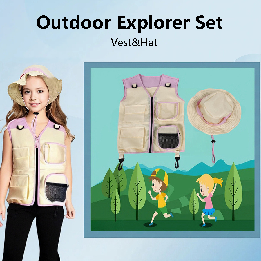 Çocuk Explorer yelek şapka tak - Outdoor Adventure Outfit incelemesi ve fiyatı