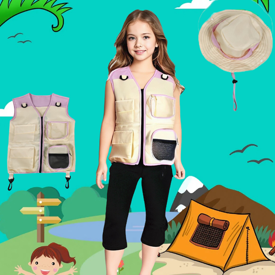 Çocuk Explorer yelek şapka tak - Outdoor Adventure Outfit incelemesi ve fiyatı